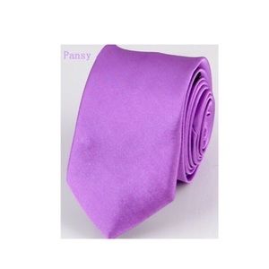 Lilac Satin Necktie